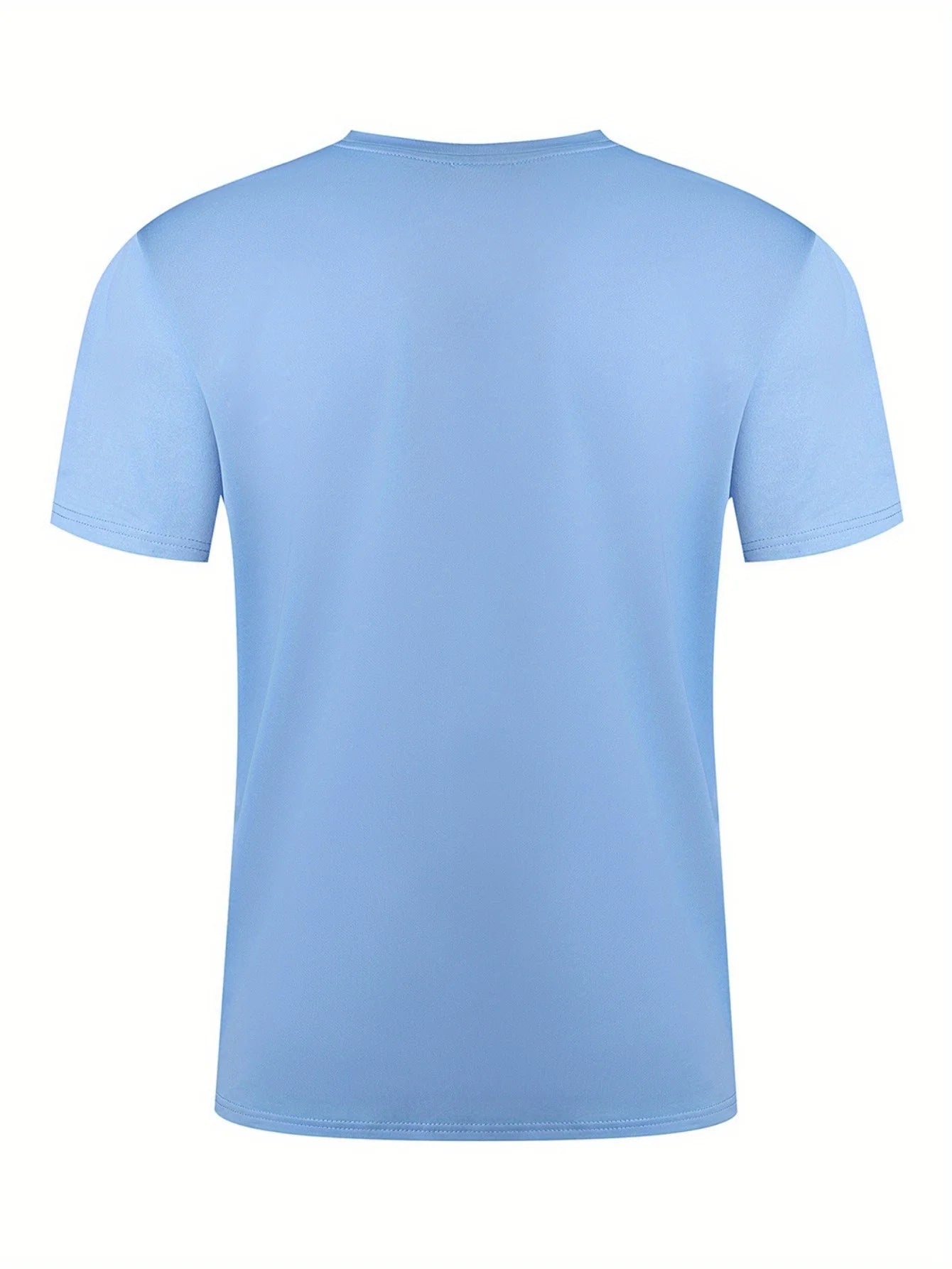 Men's 100% pure cotton fashionable casual loose Blessed letter pattern printed round neck short sleeved T-shirt