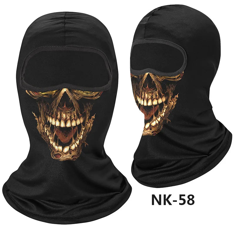 Skull Men Balaclava Mask Cycling  Face Cover Motorcycle Bicycle Headgear Full Face Bandana Breathable Windproof