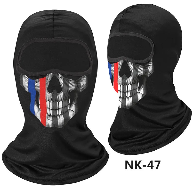 Skull Men Balaclava Mask Cycling  Face Cover Motorcycle Bicycle Headgear Full Face Bandana Breathable Windproof