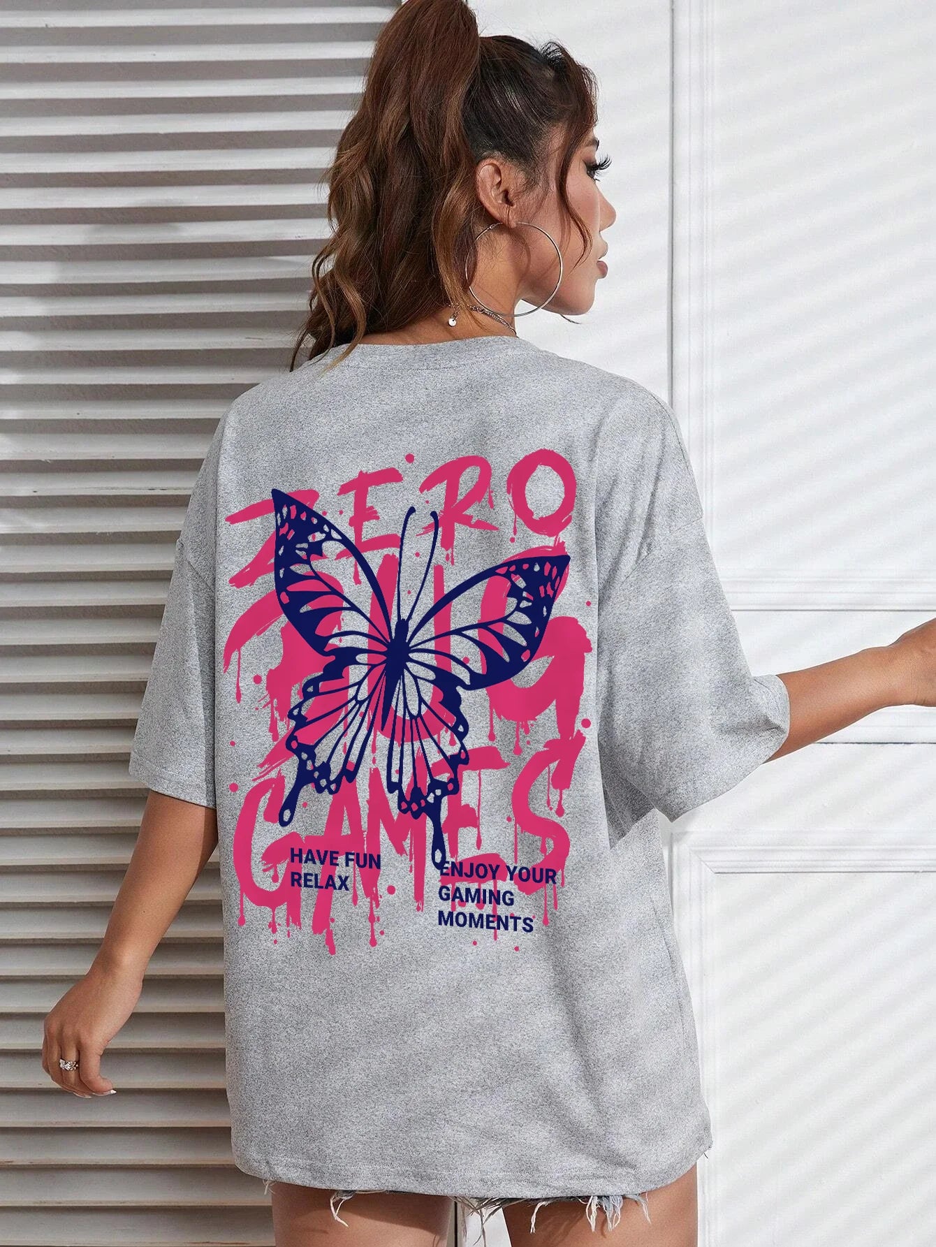 Graphic Letter Print Crew Neck T-Shirt Women Cotton Plus Size Tshirts Breathable Streetwear Soft Casual Short Sleeve