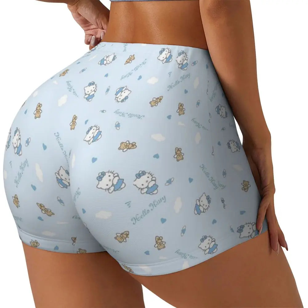 Custom Hello Kitty Cat Gym Shorts Women Athletic Shorts