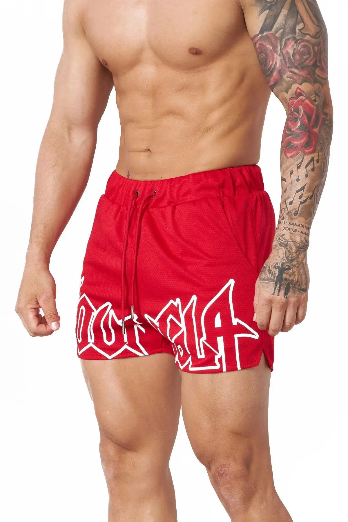 YA Men's Summer Sports Bodybuilding Fitness Quick Drying Breathable Casual Shorts Outdoor Running Basketball Training Shorts