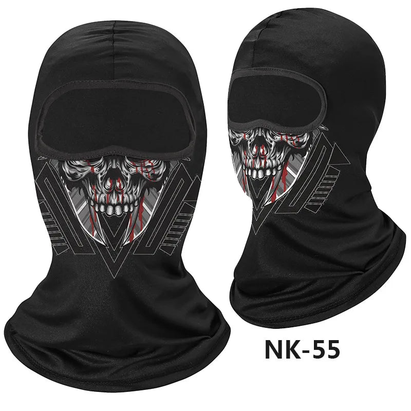 Skull Men Balaclava Mask Cycling  Face Cover Motorcycle Bicycle Headgear Full Face Bandana Breathable Windproof