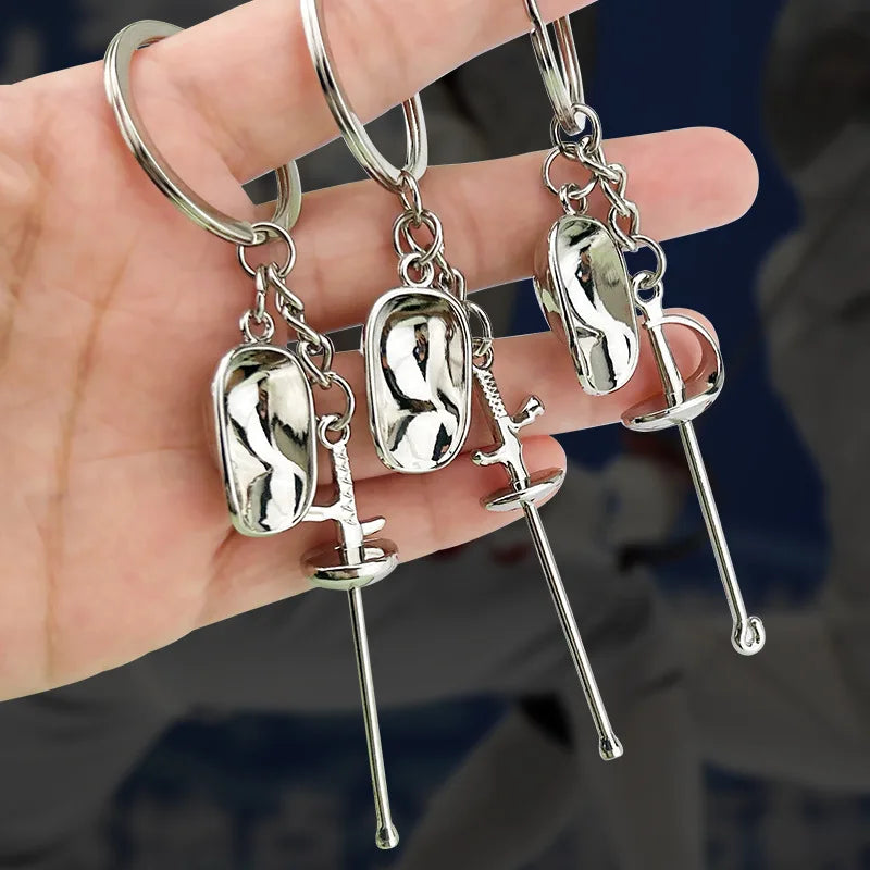 Fencing Keychains Keychain for Key Swords Jewelry