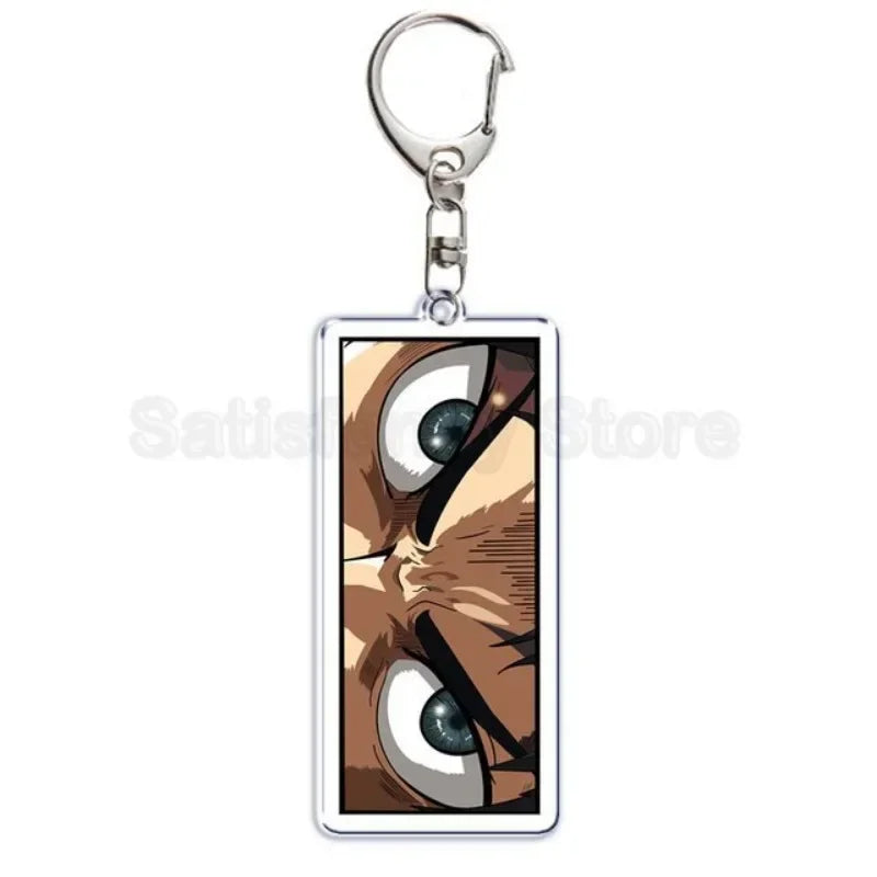 Hot Atan Allen Yeager Keychain Pendant Rtacking of The Giants Armin Arlert Levi Ackermole Playing Double Sided Acrylic Keyring