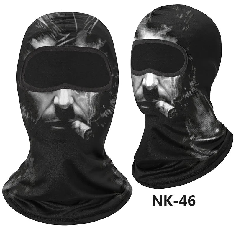 Skull Men Balaclava Mask Cycling  Face Cover Motorcycle Bicycle Headgear Full Face Bandana Breathable Windproof