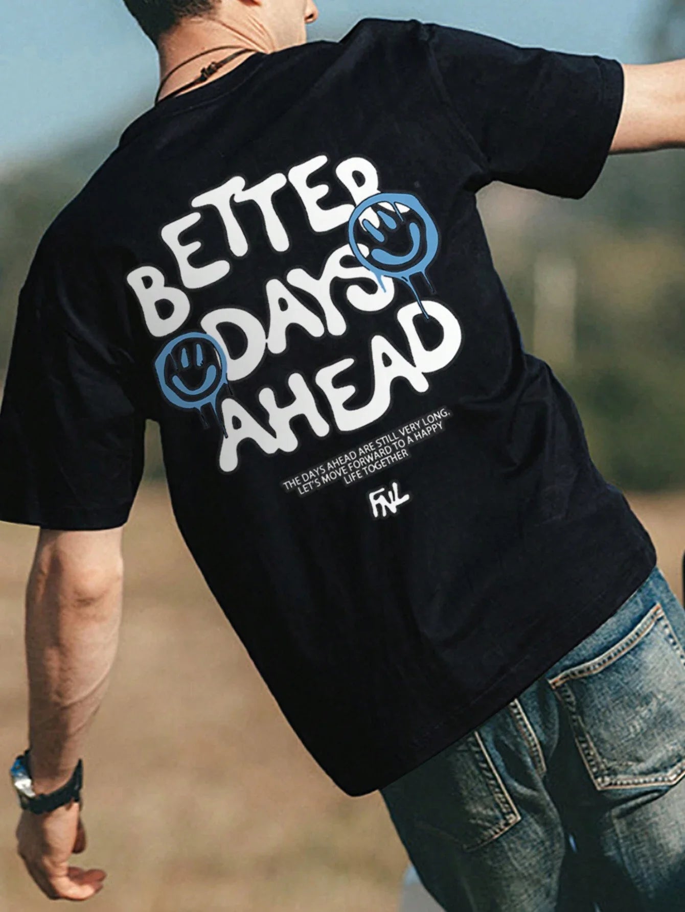 Better Days Ahead Letter Graphic Men Women T-Shirt O-Neck Casual T-Shirt Fashion Cotton Tee Clothes