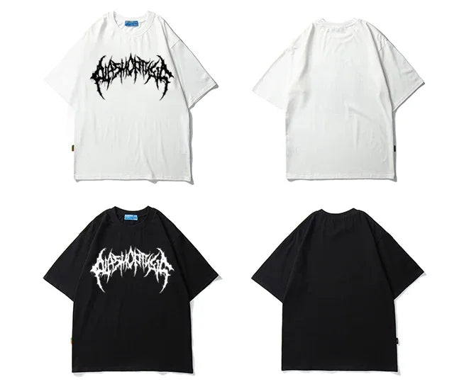 Men Tshirts Graphic Streetwear Y2K Print Short Sleeve Cotton Tops Tees Oversized T-Shirt Clothing