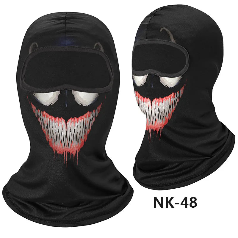 Skull Men Balaclava Mask Cycling  Face Cover Motorcycle Bicycle Headgear Full Face Bandana Breathable Windproof