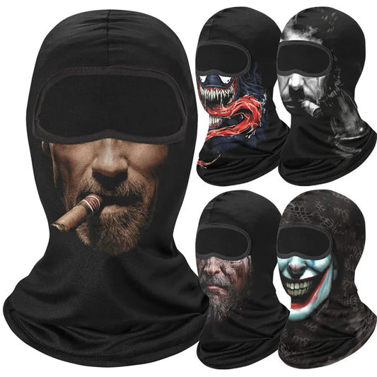 Skull Men Balaclava Mask Cycling  Face Cover Motorcycle Bicycle Headgear Full Face Bandana Breathable Windproof