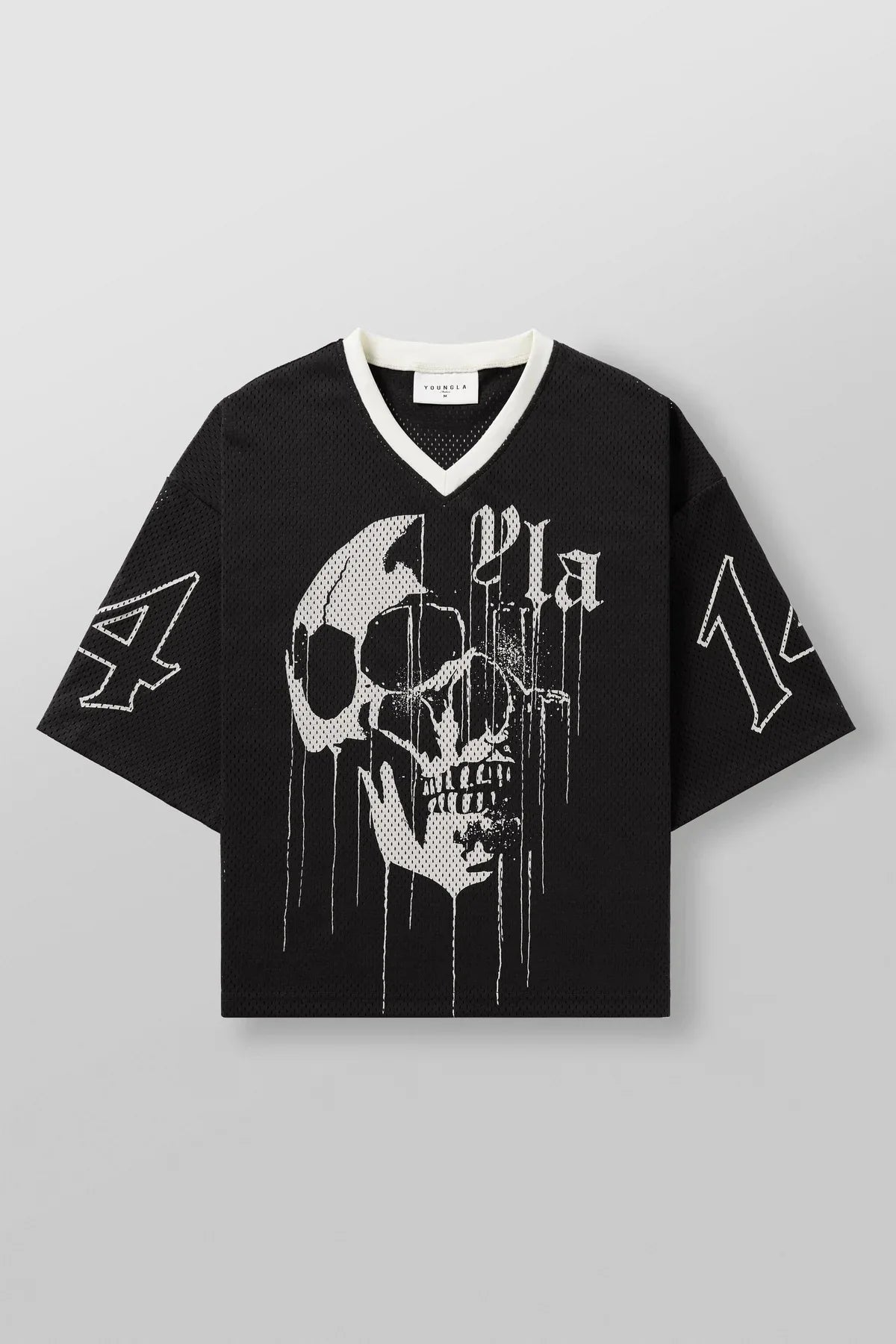YA Trendy Brand Super Large T-shirt Men Sports Fitness Quick Breathable Large Mesh Printed Short Sleeve Top