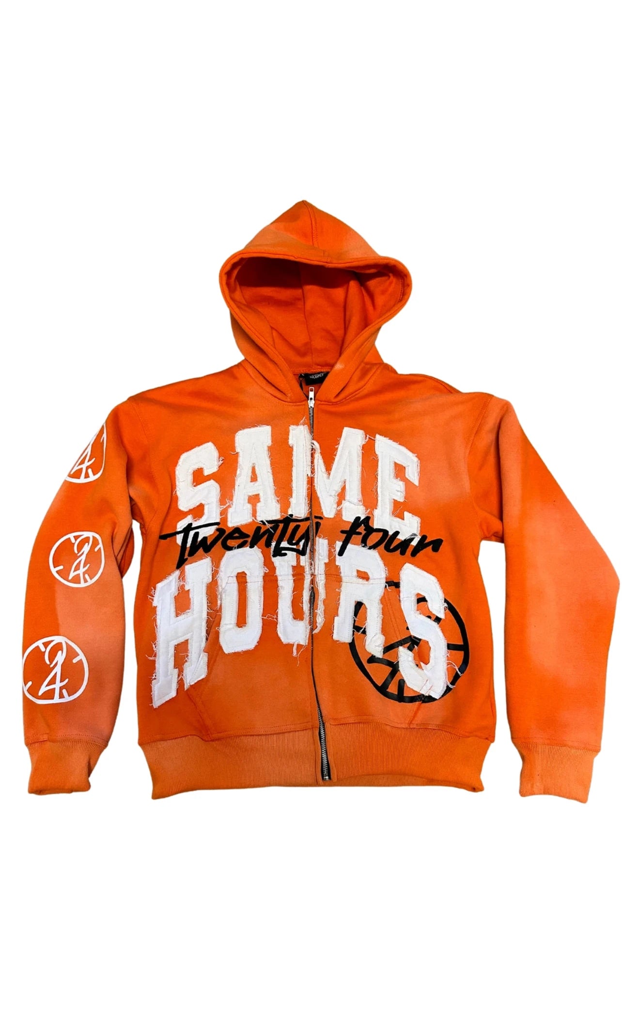Trendy Streetwear Y2K Harajuku Retro Letter Print Zipper Hoodie Men's Punk Casual Colorful Oversized Sweatshirt