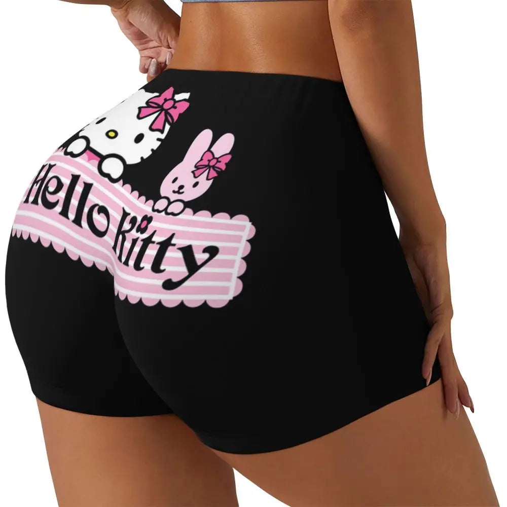 Custom Hello Kitty Cat Gym Shorts Women Athletic Shorts