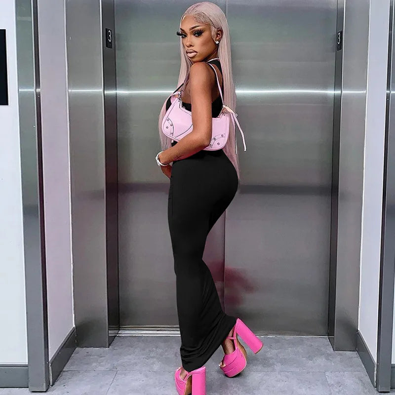 Ribbed Sexy Y2K Clothes Sleeveless Dresses For Women Party Streetwear Elegant Outfits