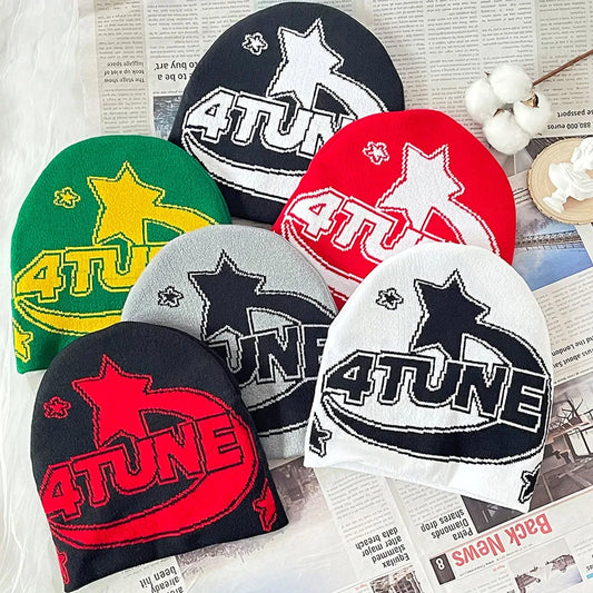 Women's Caps Korean Style Alphabet Knitted Hats For Men Autumn & Winter Outdoor New Casual Personality Warm Hat
