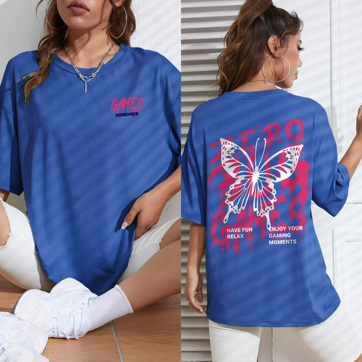 Graphic Letter Print Crew Neck T-Shirt Women Cotton Plus Size Tshirts Breathable Streetwear Soft Casual Short Sleeve