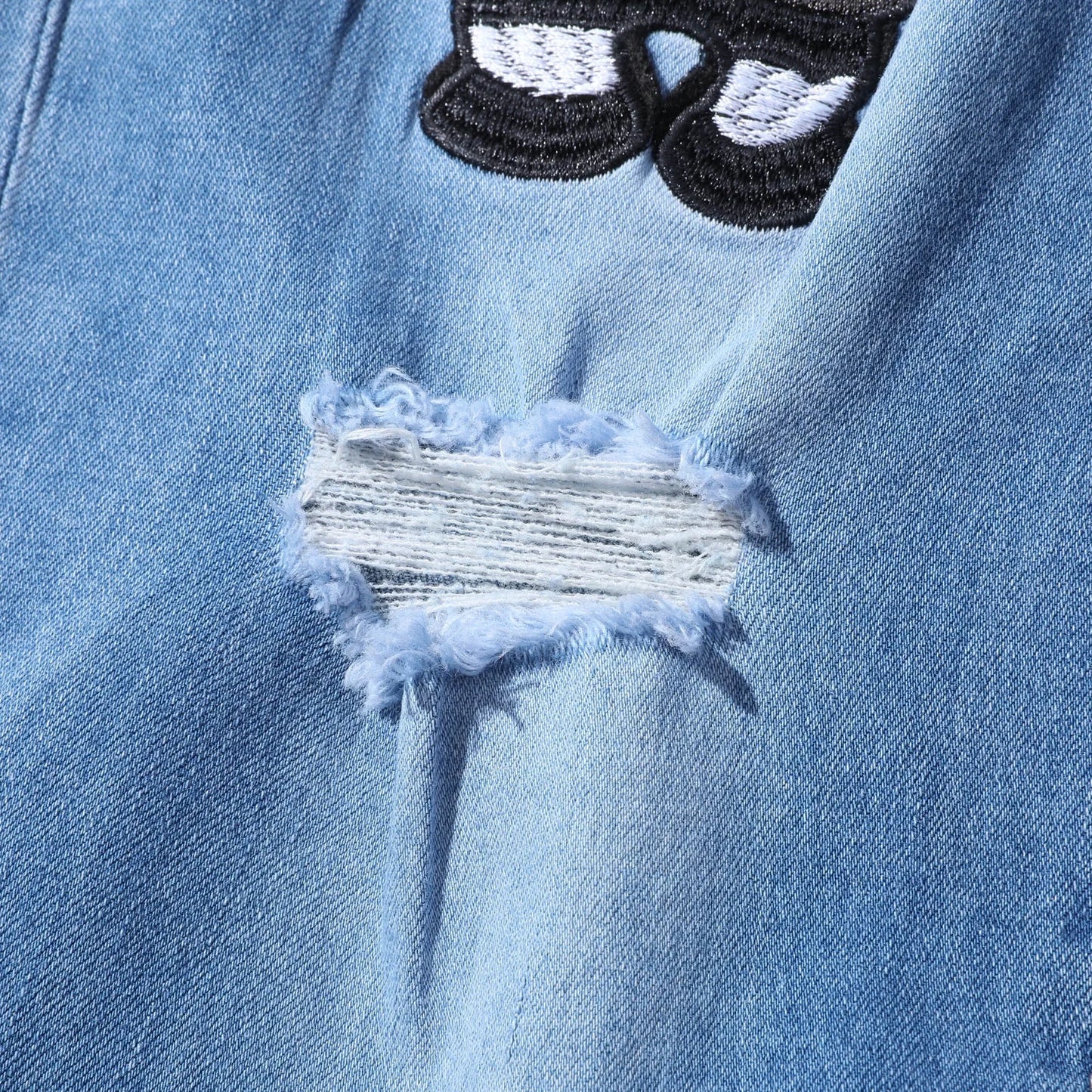 Plus Size Pants Men Skinny Ripped Hole Patchwork Jeans Slim Pencil Denim Streetwear Men's