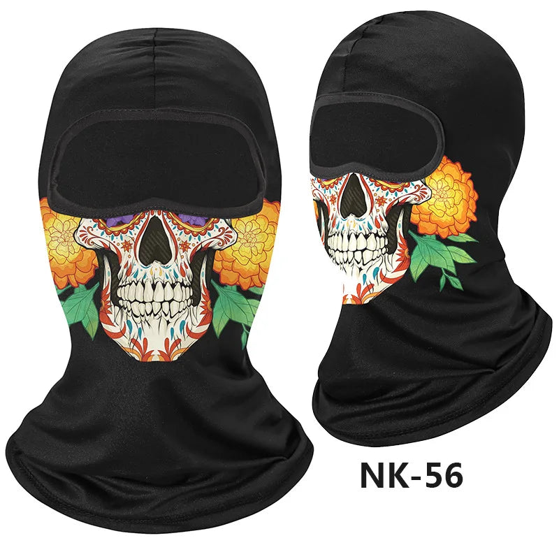 Skull Men Balaclava Mask Cycling  Face Cover Motorcycle Bicycle Headgear Full Face Bandana Breathable Windproof