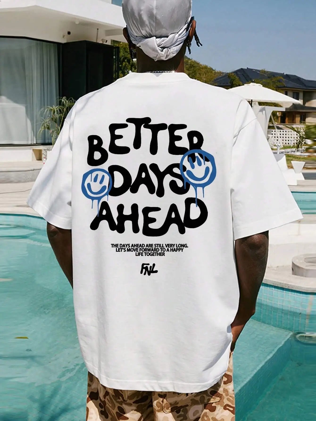 Better Days Ahead Letter Graphic Men Women T-Shirt O-Neck Casual T-Shirt Fashion Cotton Tee Clothes