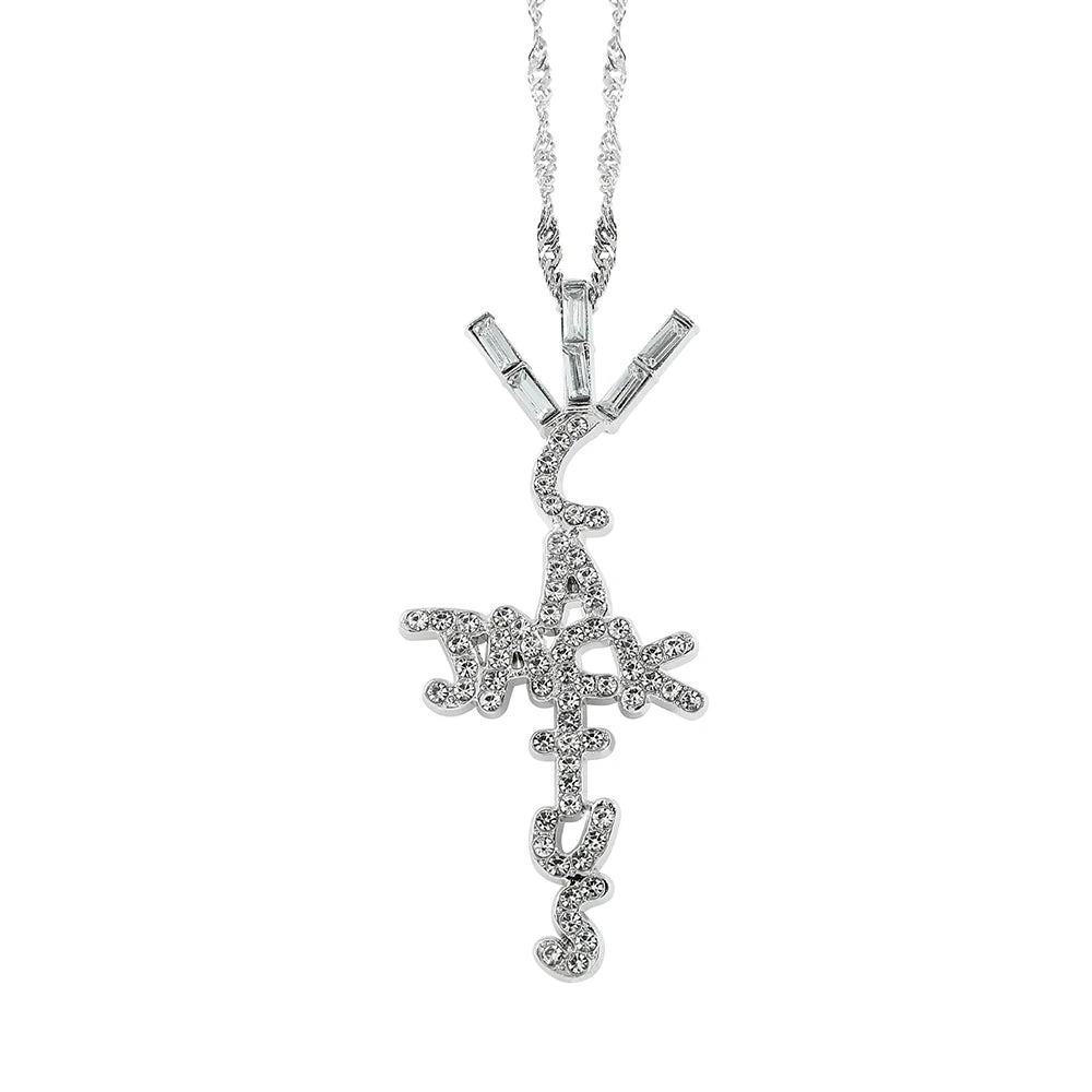 Scott Cactus Jack Pendant Necklace - Ice Crystal Cubic Zirconia Jewelry