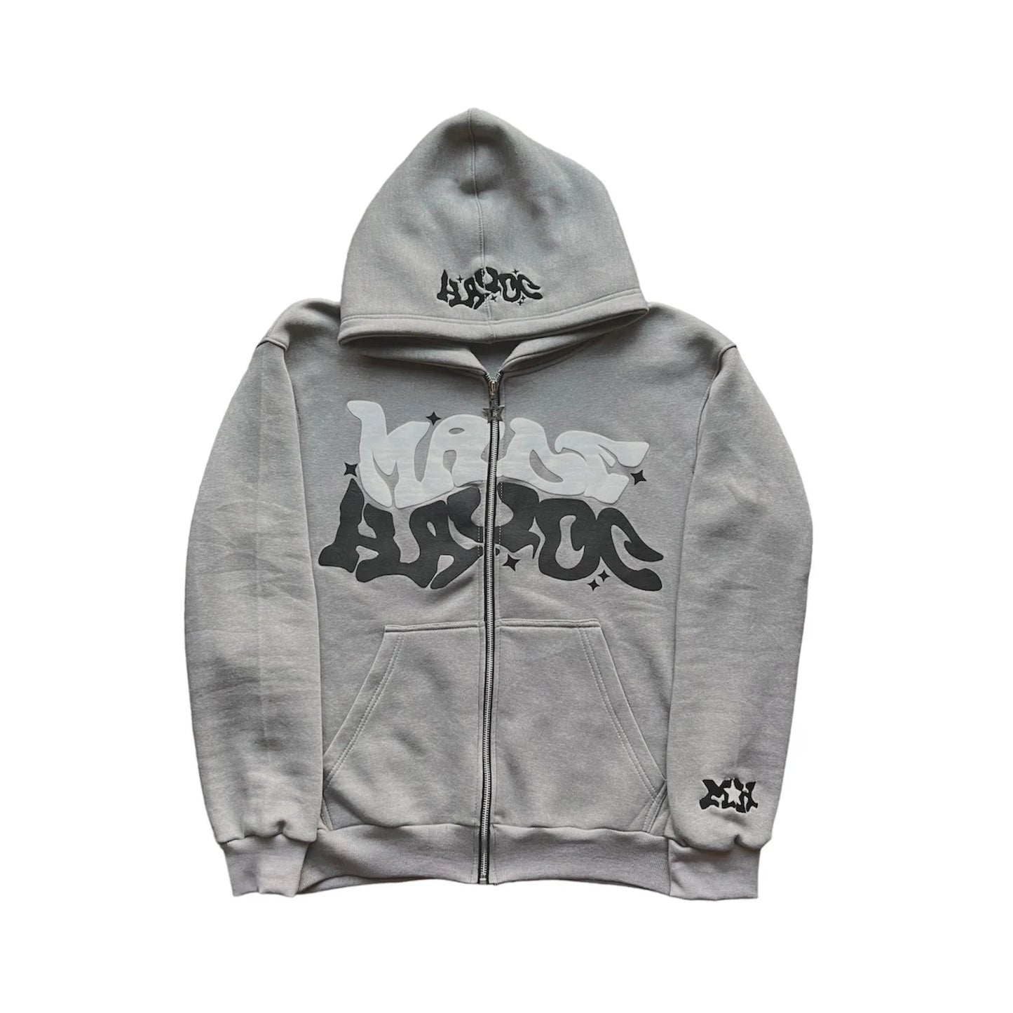 Y2k American Colorful Letter Print Zipper Hoodie Men Fashion High Street Oversized Sweatshirt Women Retro Casual Jacket