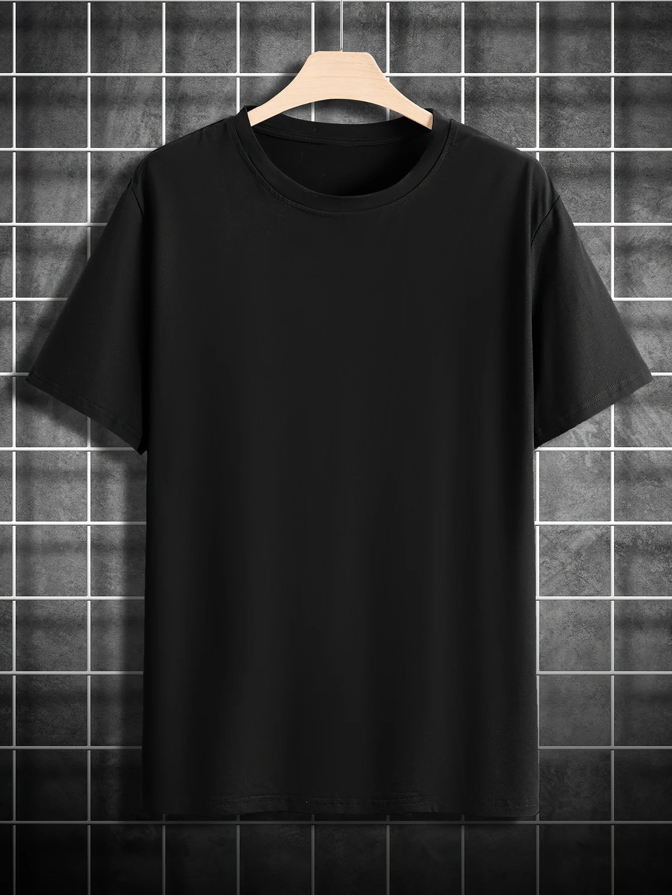 Men's Fashionable Casual Loose Large Back Pattern Printed Round Neck Short Sleeve T-shirt Top