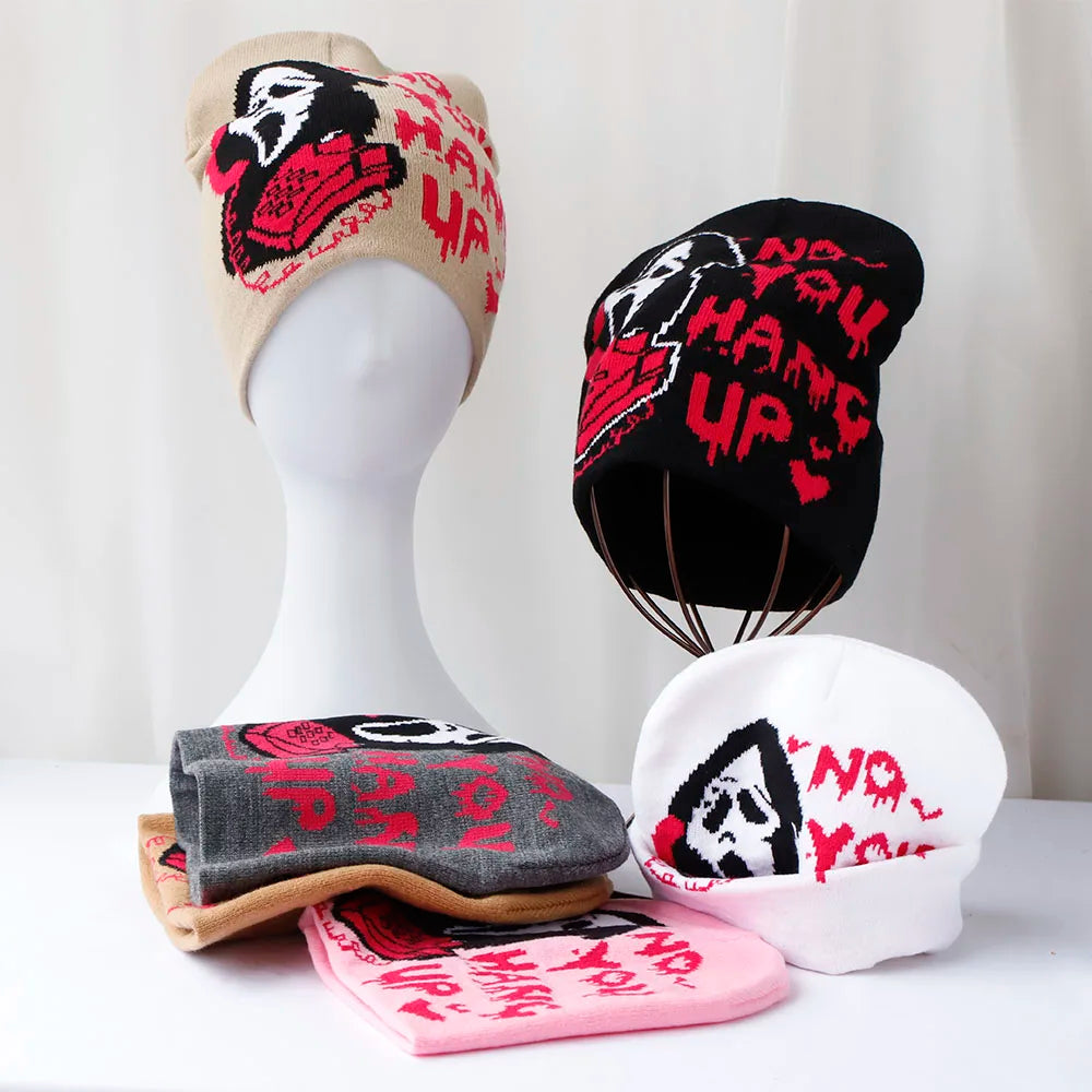 skull Beanies Cap Soft Wool Skullies Beanies Vintage Graphic