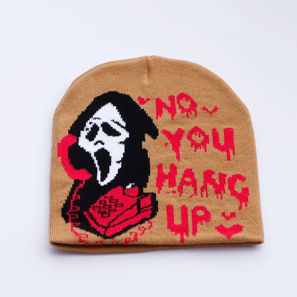 skull Beanies Cap Soft Wool Skullies Beanies Vintage Graphic