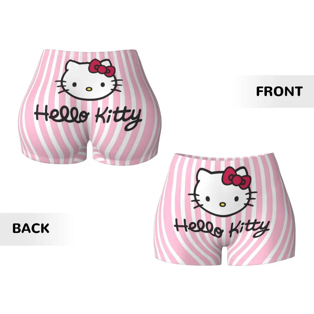 Custom Hello Kitty Cat Gym Shorts Women Athletic Shorts