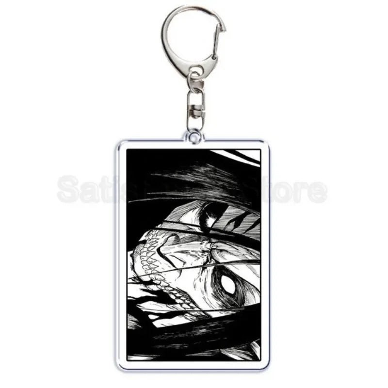 Hot Atan Allen Yeager Keychain Pendant Rtacking of The Giants Armin Arlert Levi Ackermole Playing Double Sided Acrylic Keyring