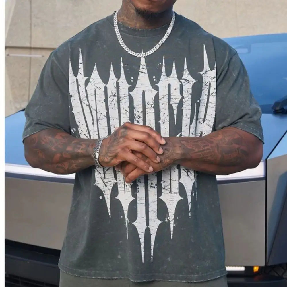 Men T-shirts Round Neck Fashion Loose And Comfortable Clothing
