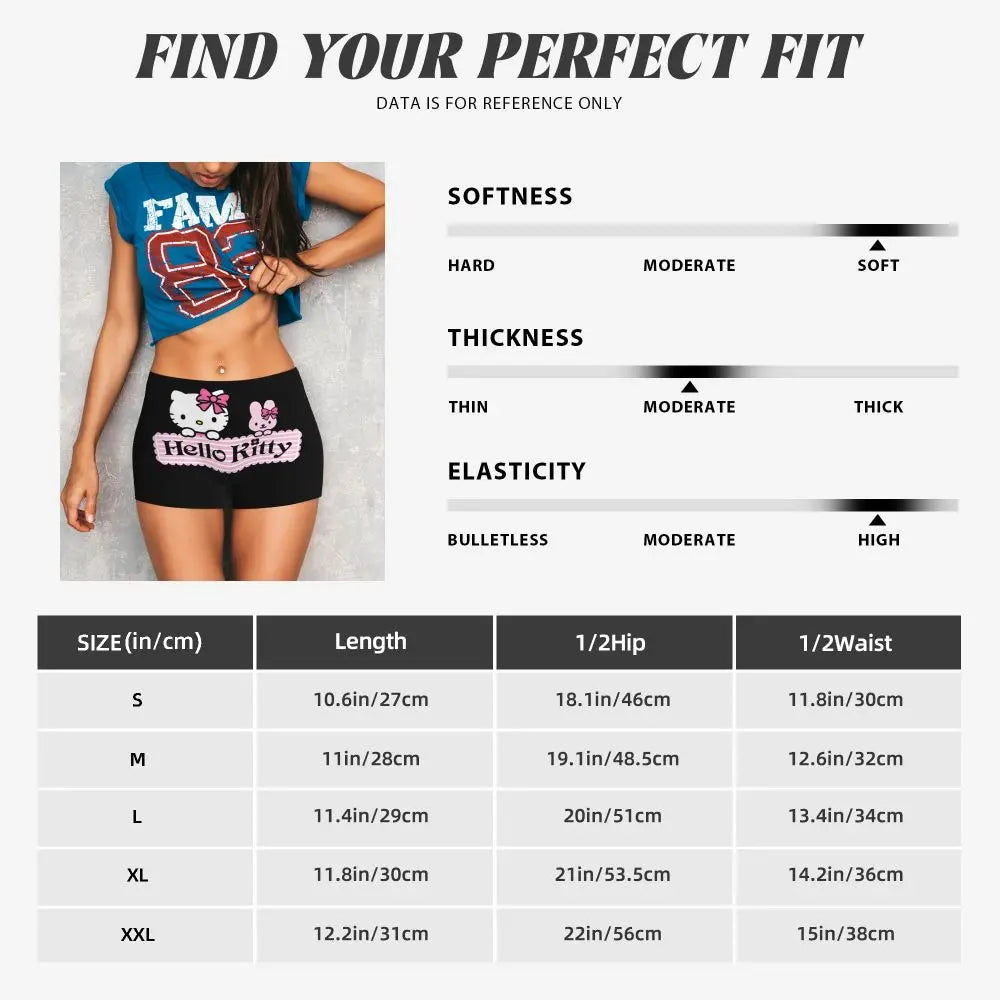 Custom Hello Kitty Cat Gym Shorts Women Athletic Shorts