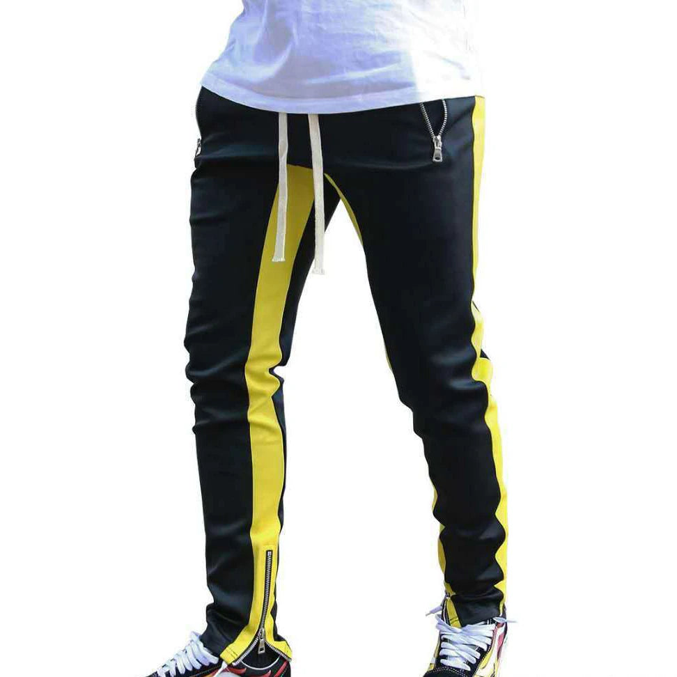 Casual Pants Low Feet Zip Pocket Cotton Pants Men's