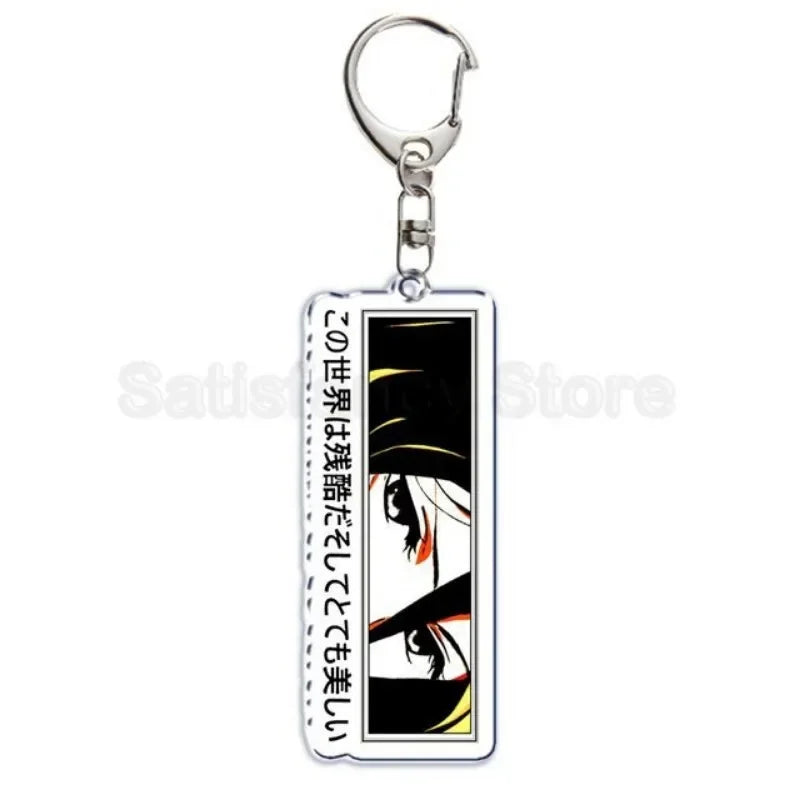 Hot Atan Allen Yeager Keychain Pendant Rtacking of The Giants Armin Arlert Levi Ackermole Playing Double Sided Acrylic Keyring