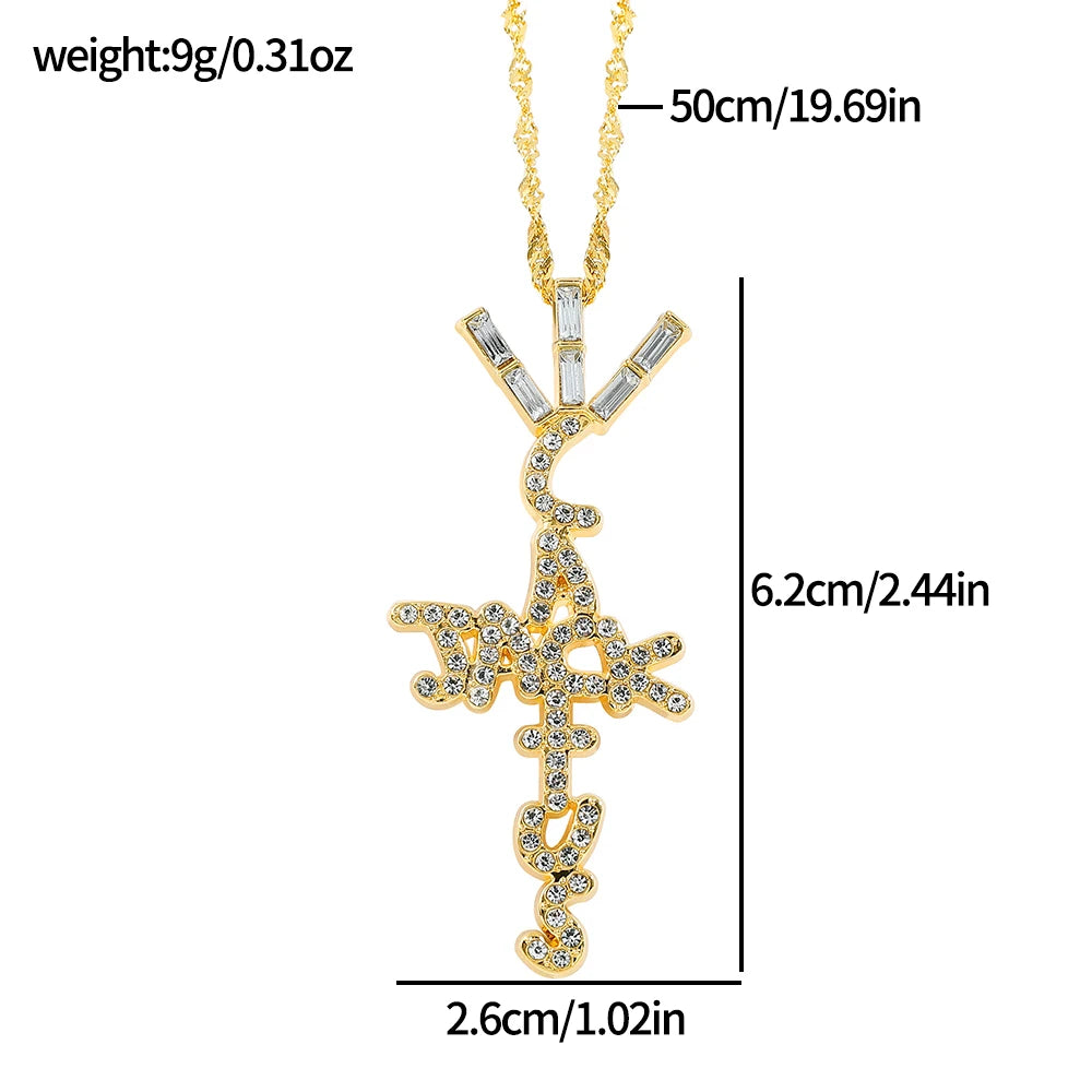 Scott Cactus Jack Pendant Necklace - Ice Crystal Cubic Zirconia Jewelry
