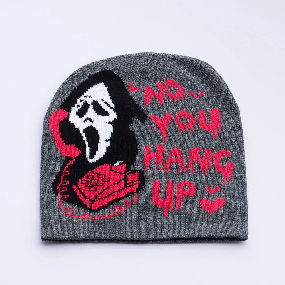 skull Beanies Cap Soft Wool Skullies Beanies Vintage Graphic