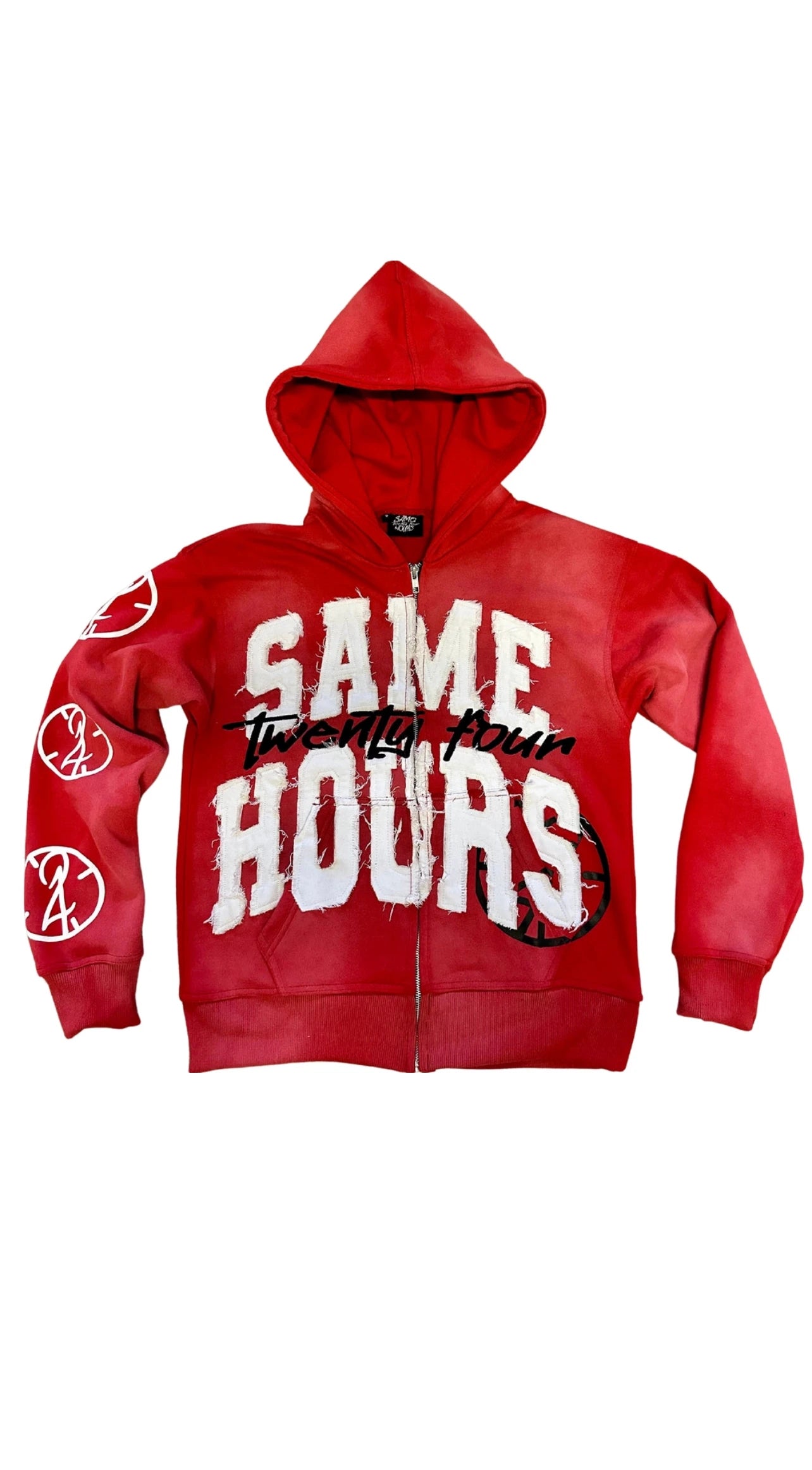 Trendy Streetwear Y2K Harajuku Retro Letter Print Zipper Hoodie Men's Punk Casual Colorful Oversized Sweatshirt