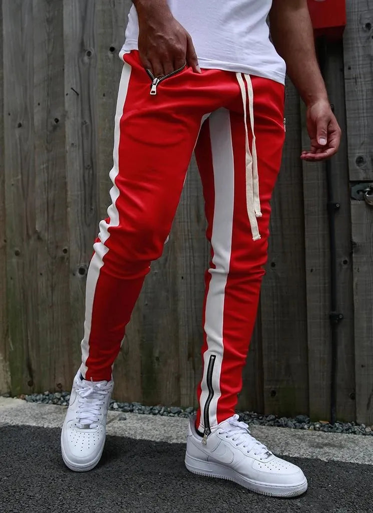 Casual Pants Low Feet Zip Pocket Cotton Pants Men's