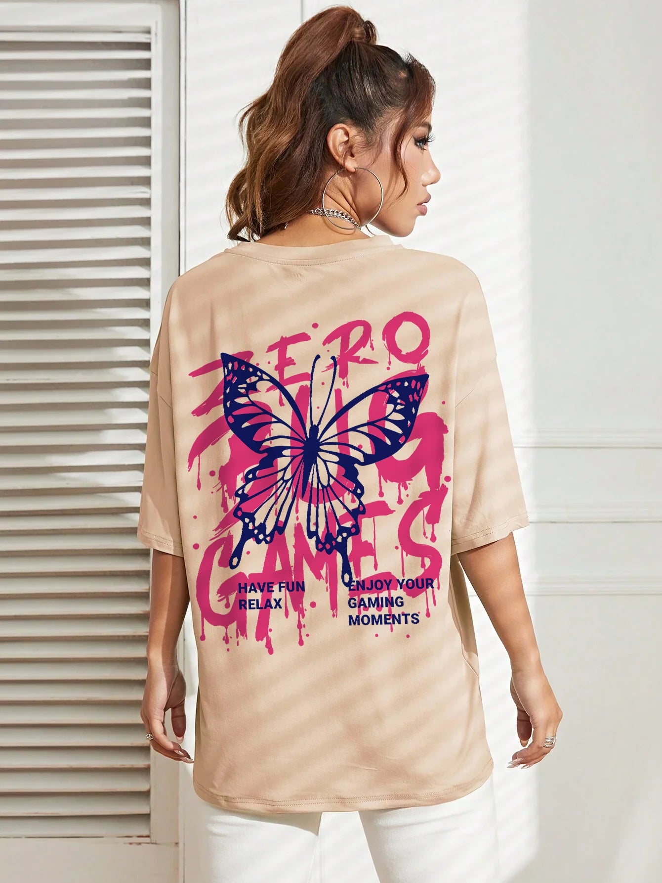 Graphic Letter Print Crew Neck T-Shirt Women Cotton Plus Size Tshirts Breathable Streetwear Soft Casual Short Sleeve