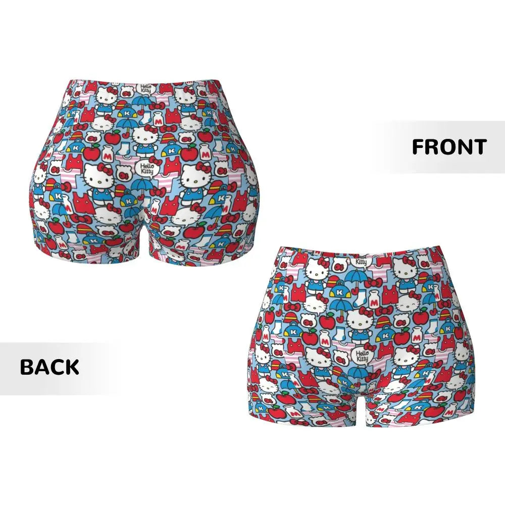 Custom Hello Kitty Cat Gym Shorts Women Athletic Shorts