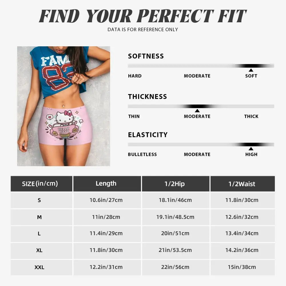 Custom Hello Kitty Cat Gym Shorts Women Athletic Shorts
