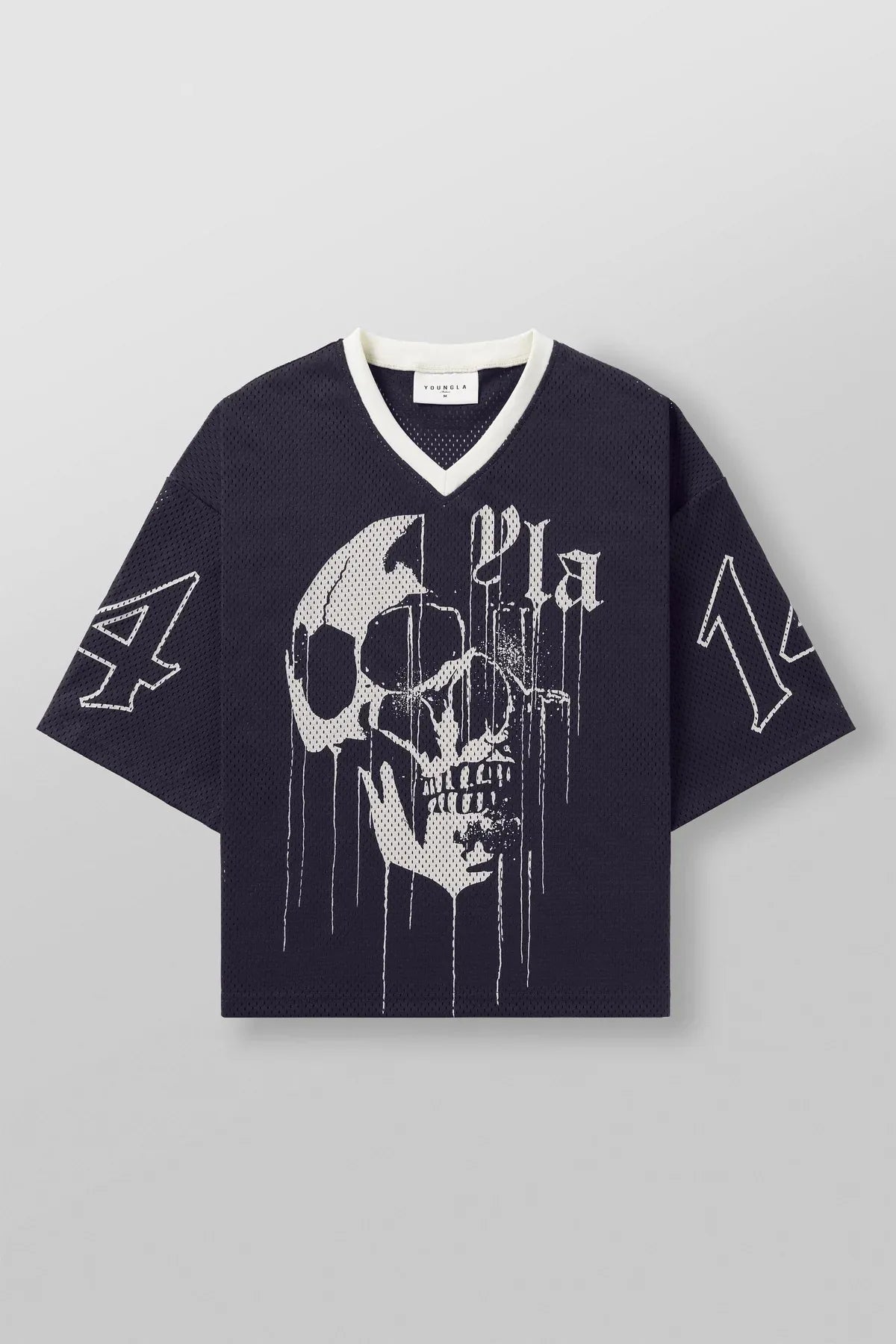 YA Trendy Brand Super Large T-shirt Men Sports Fitness Quick Breathable Large Mesh Printed Short Sleeve Top