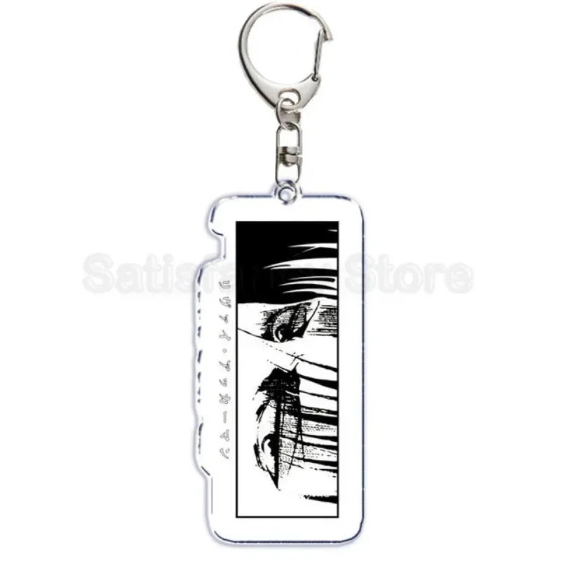 Hot Atan Allen Yeager Keychain Pendant Rtacking of The Giants Armin Arlert Levi Ackermole Playing Double Sided Acrylic Keyring
