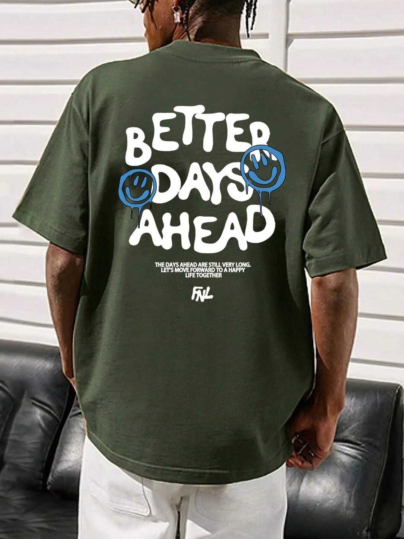 Better Days Ahead Letter Graphic Men Women T-Shirt O-Neck Casual T-Shirt Fashion Cotton Tee Clothes