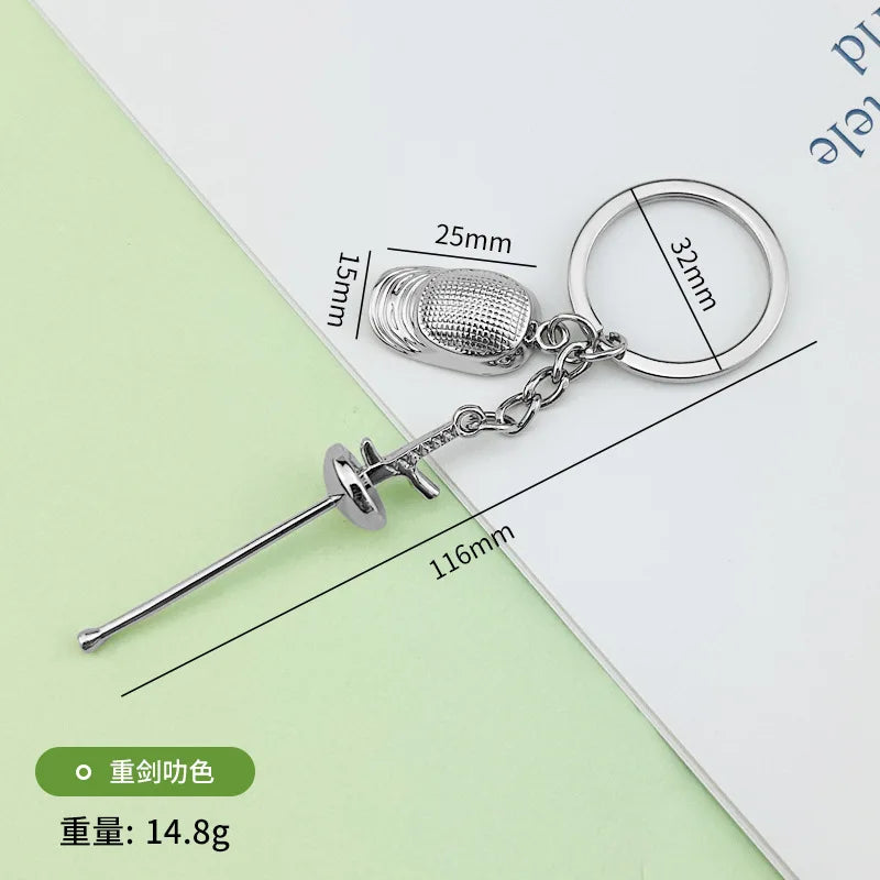 Fencing Keychains Keychain for Key Swords Jewelry