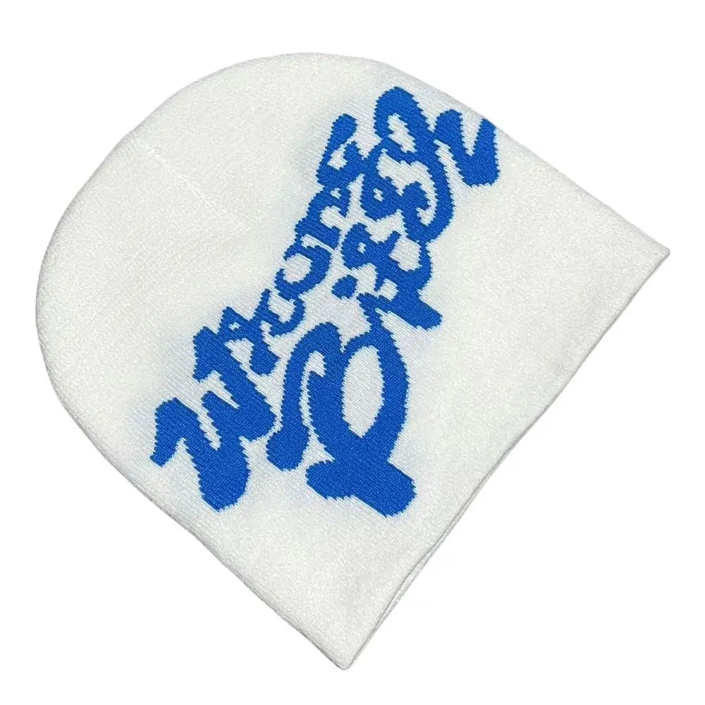 Casual Skullies Y2k Ins Hip Hop Cap Cold Cap Men Women Beanie Bonnet Letter Printing Knitting Cap Hat Gothic Wool Acrylic Warm