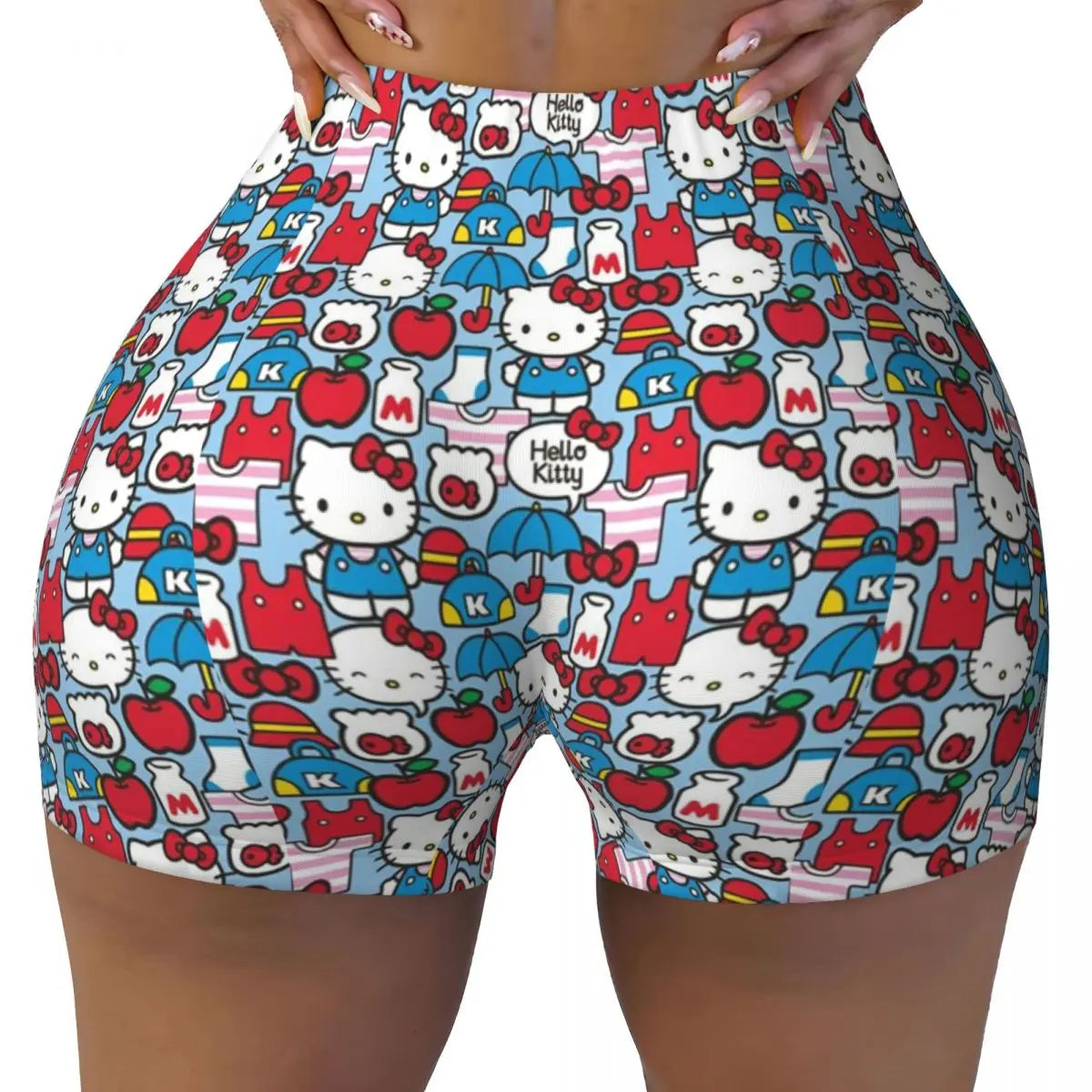 Custom Hello Kitty Cat Gym Shorts Women Athletic Shorts