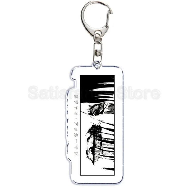Hot Atan Allen Yeager Keychain Pendant Rtacking of The Giants Armin Arlert Levi Ackermole Playing Double Sided Acrylic Keyring