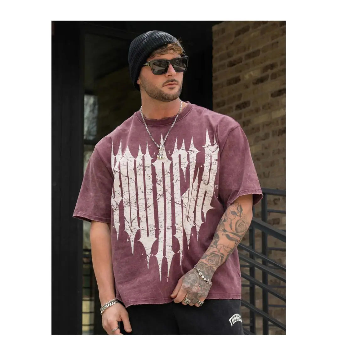 Men T-shirts Round Neck Fashion Loose And Comfortable Clothing