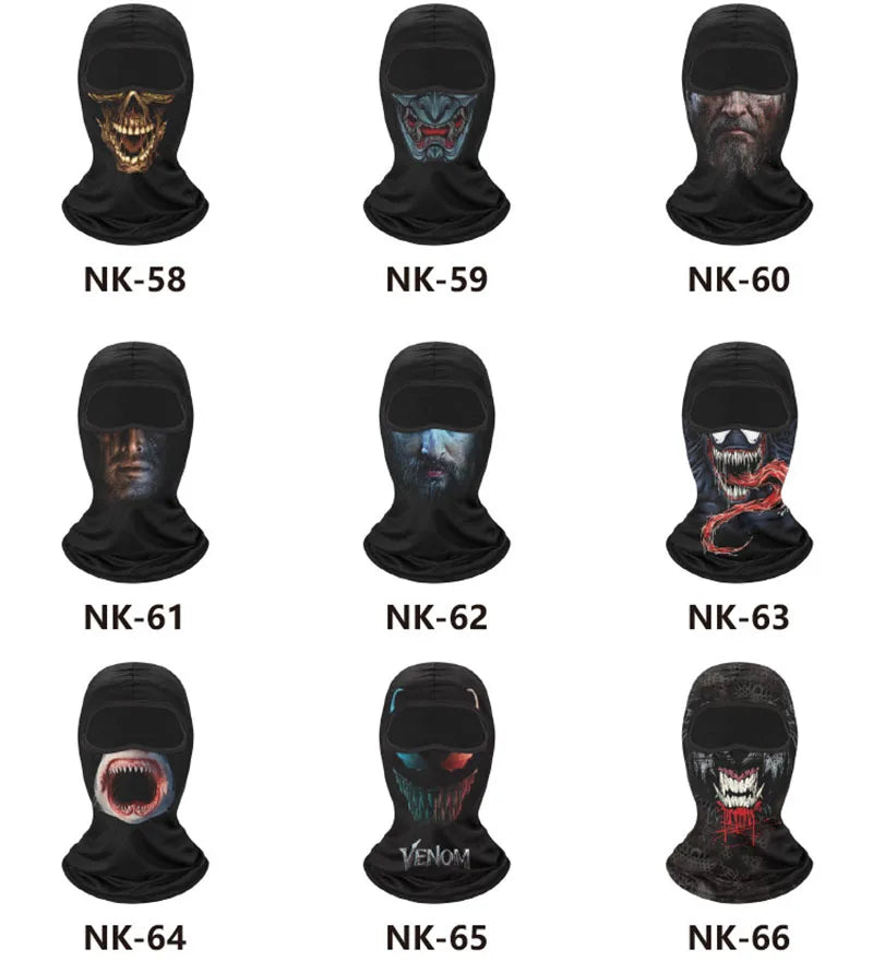Skull Men Balaclava Mask Cycling  Face Cover Motorcycle Bicycle Headgear Full Face Bandana Breathable Windproof